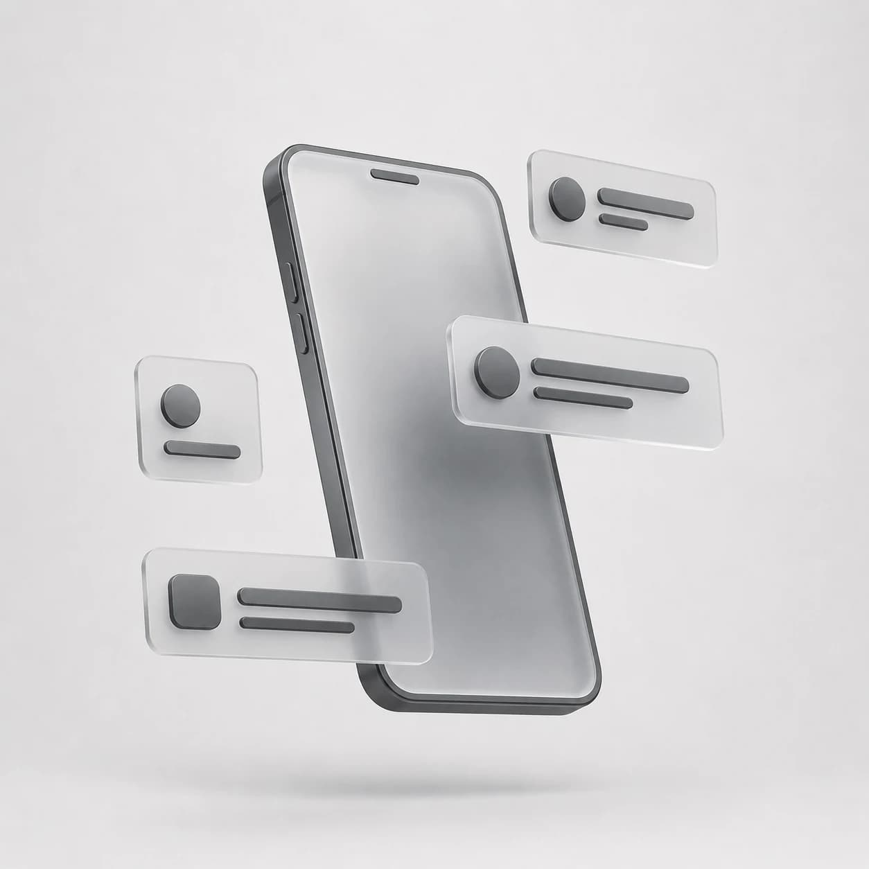 Aplicaciones Móviles Ilustración 3D del servicio de aplicaciones móviles